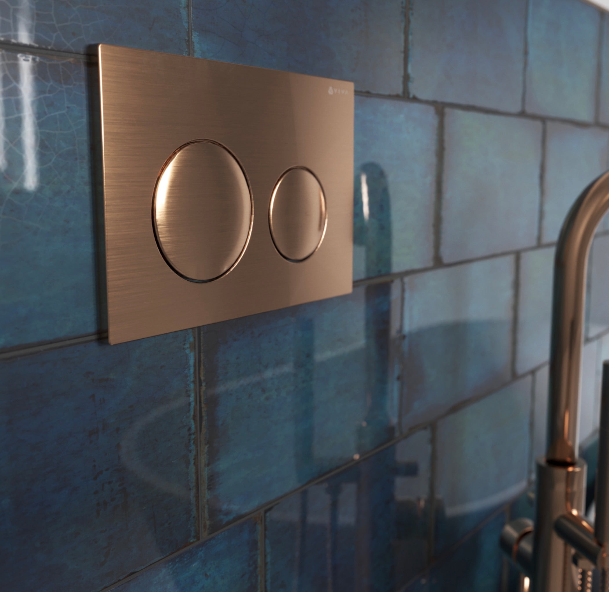 Skylo Ultra16 Brushed Copper Dual Flush Plate