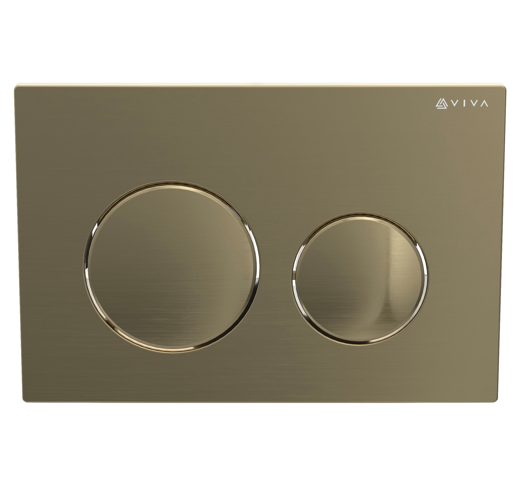 Skylo Ultra14 Brushed Brass Dual Flush Plate