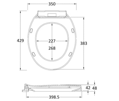 Toilet Seats Soft Close Bottom Fix Toilet Seat