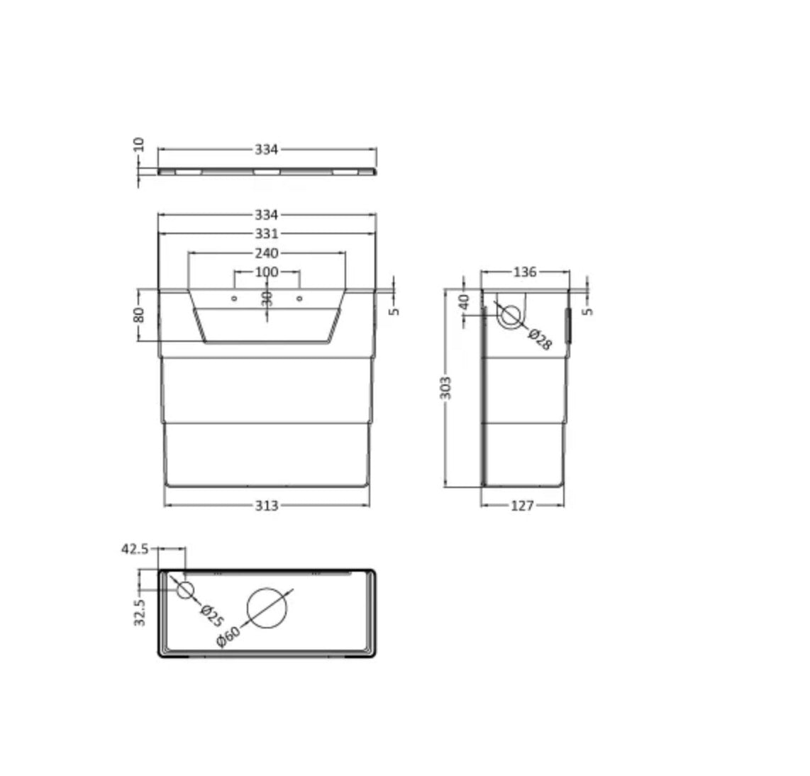 CLEARANCE - Dual Flush Concealed Cistern