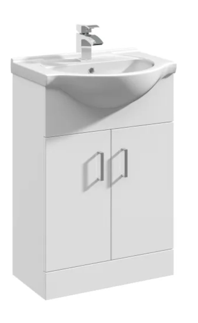 Mayford Floor Standing 2 Door Vanity Unit & Round Basin 550mm