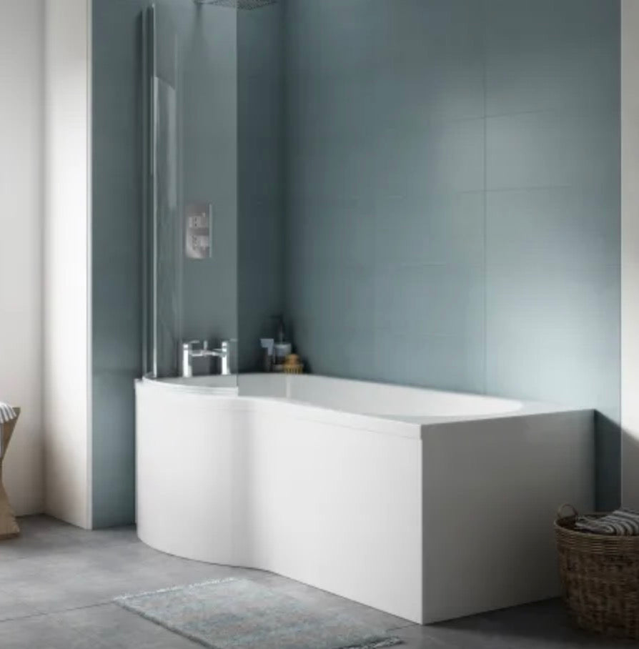 1700mm Left Hand P-Shaped Bath Set