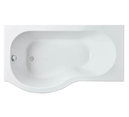 P-Shaped Shower Bath Left Hand 1700mm - No Leg Set