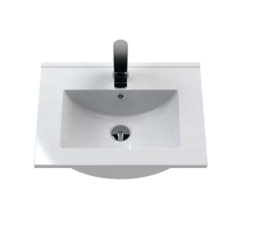 Arno Floor Standing 2 Door Vanity & Minimalist Ceramic Basin, 500mm
