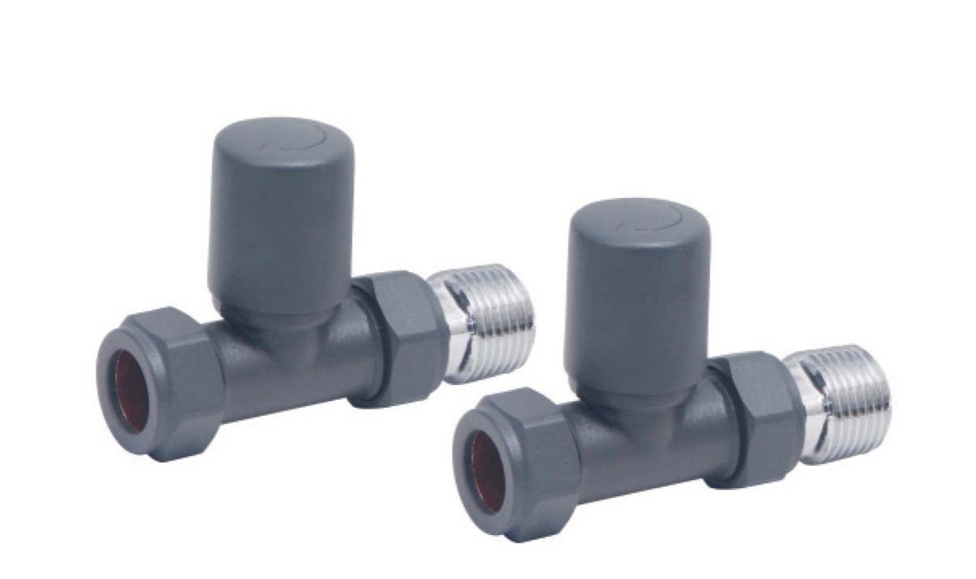 Radiator Valves - Towel Rail Valves Straight (Pair)
