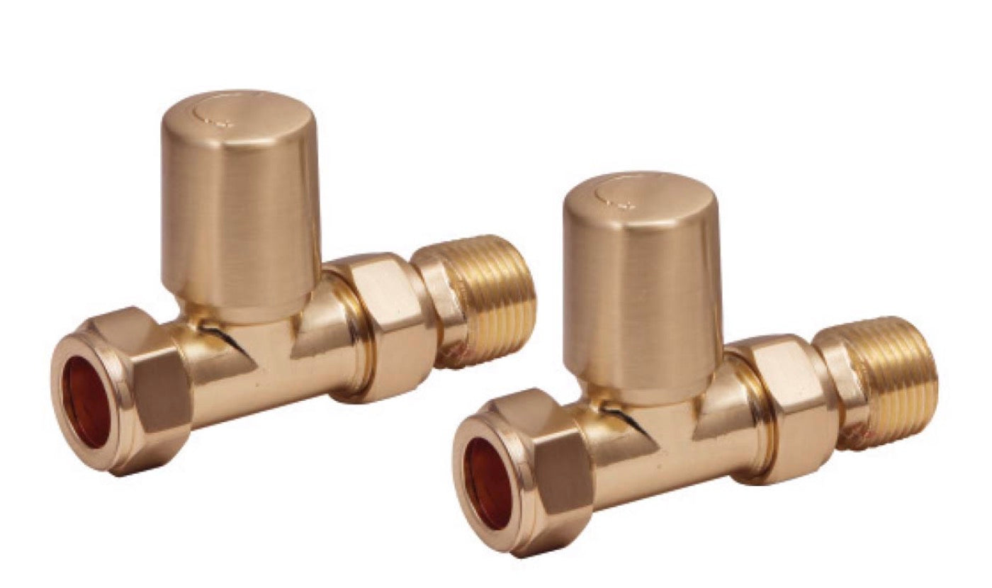 Radiator Valves - Towel Rail Valves Straight (Pair)
