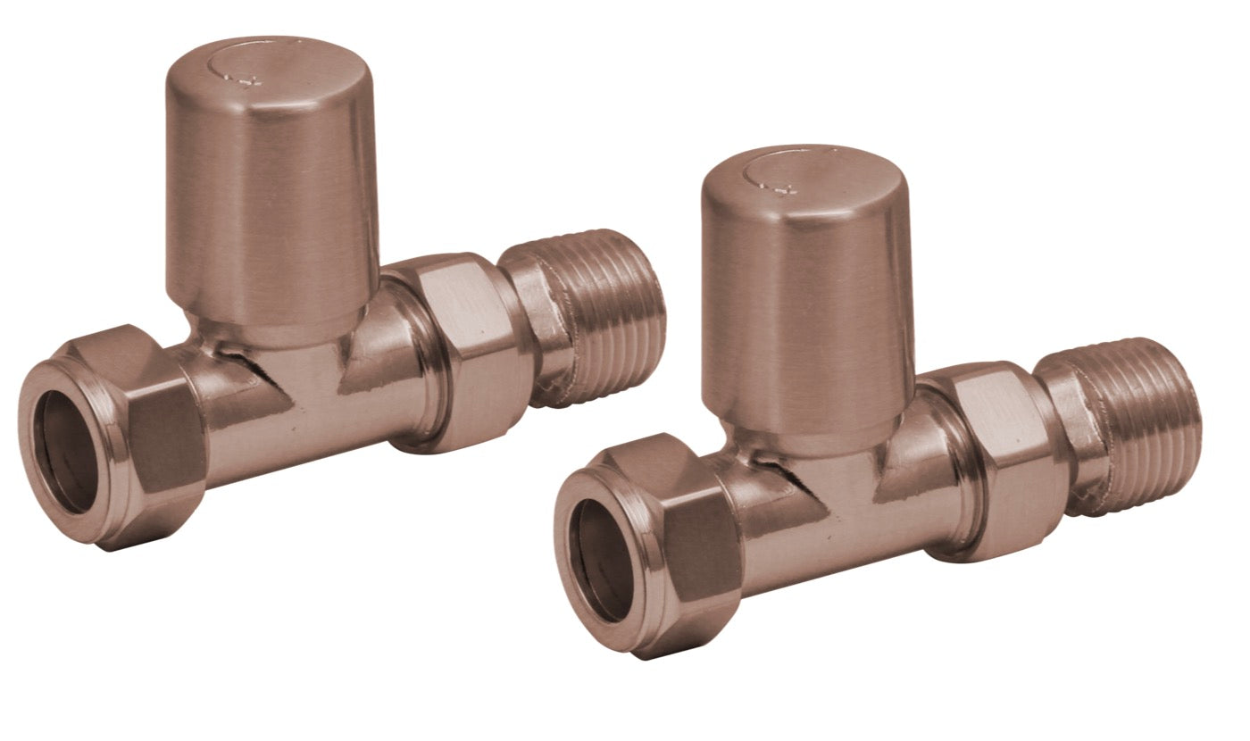 Radiator Valves - Towel Rail Valves Straight (Pair)