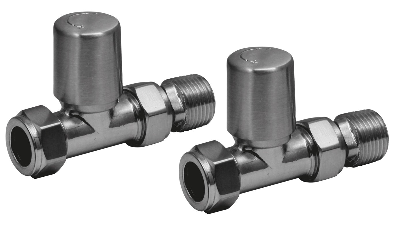 Radiator Valves - Towel Rail Valves Straight (Pair)