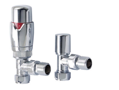 Radiator Valves - Designer Angled Valves (Pair)