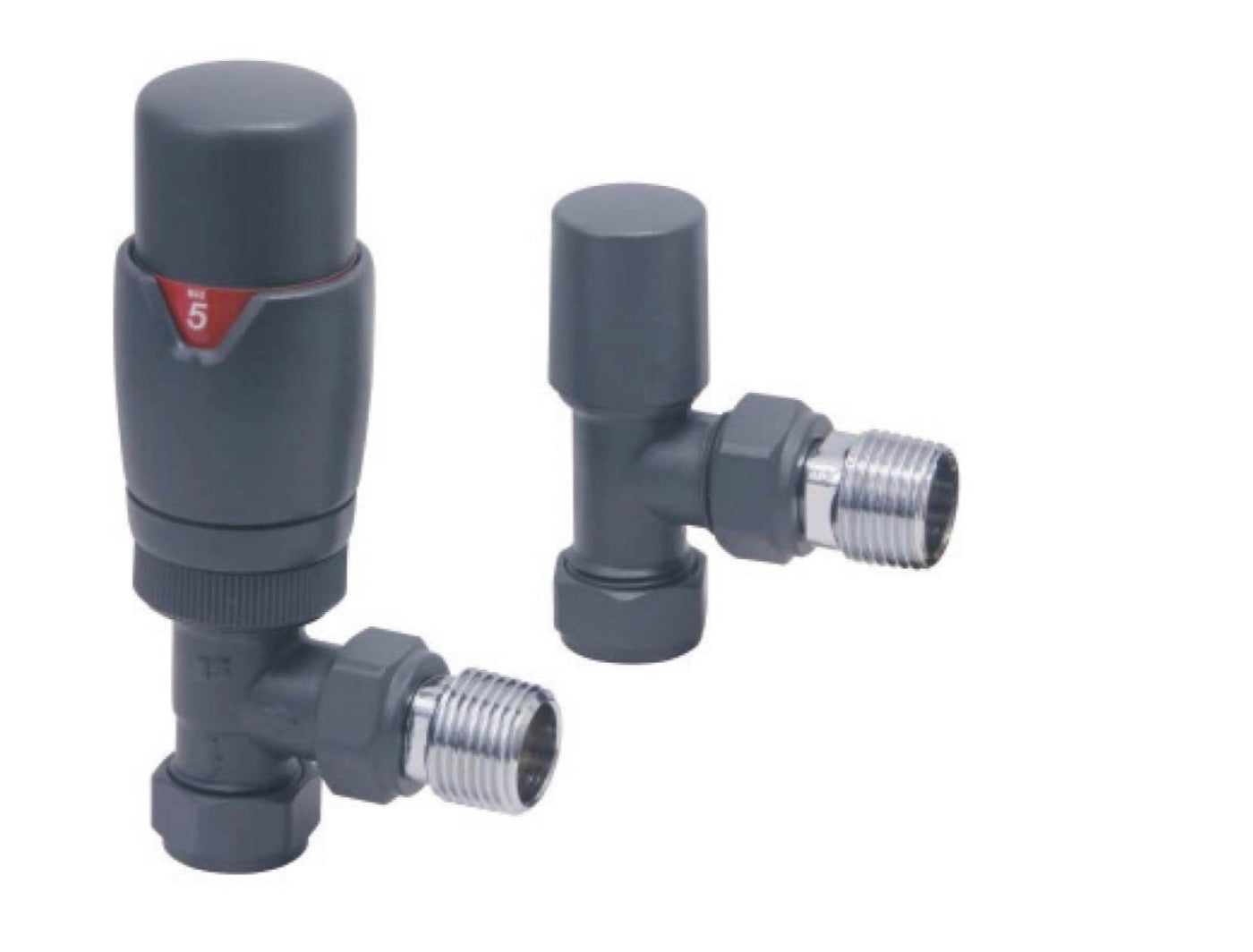 Radiator Valves - Designer Angled Valves (Pair)