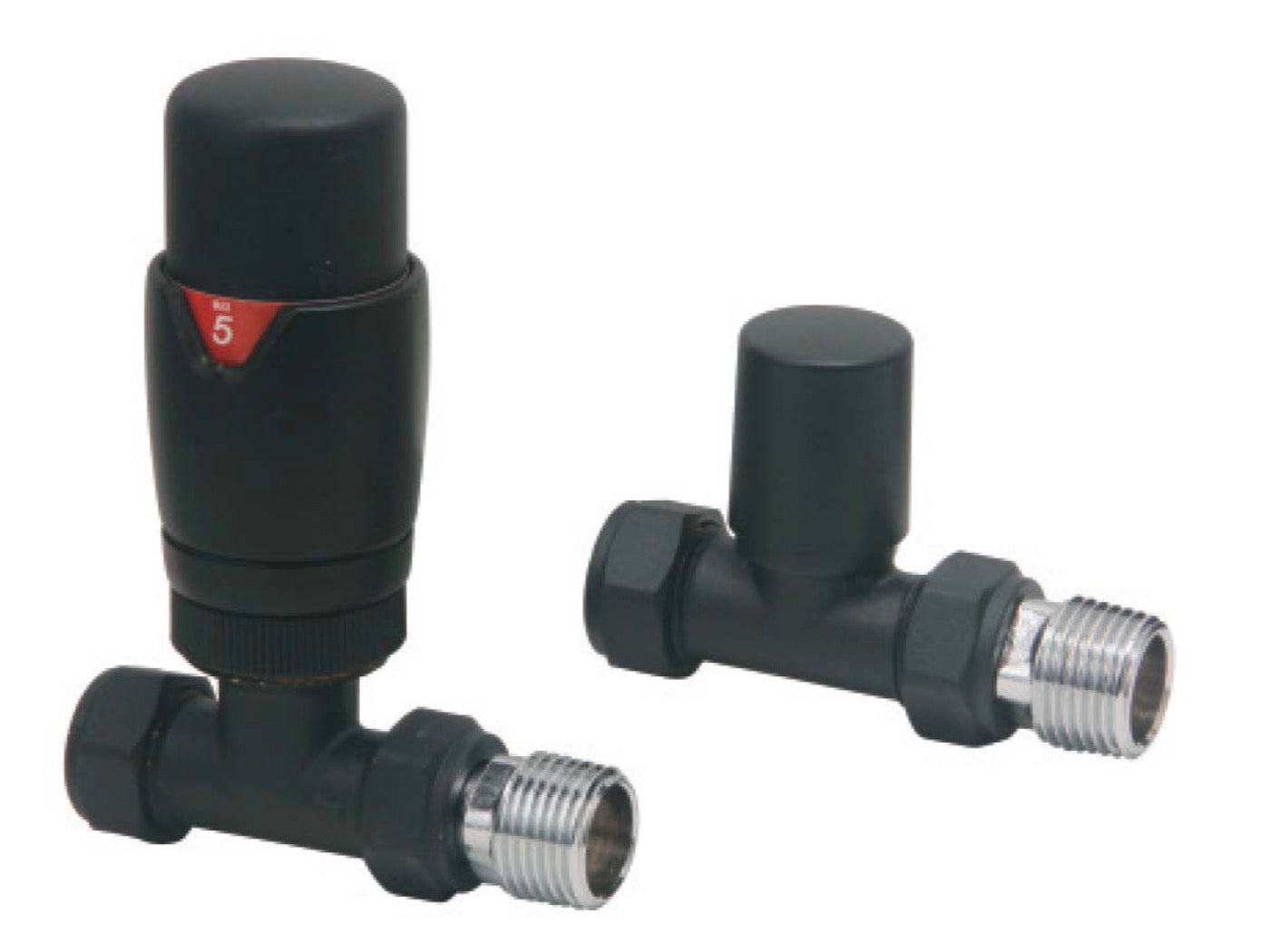 Radiator Valves - Designer Straight Valves (Pair)
