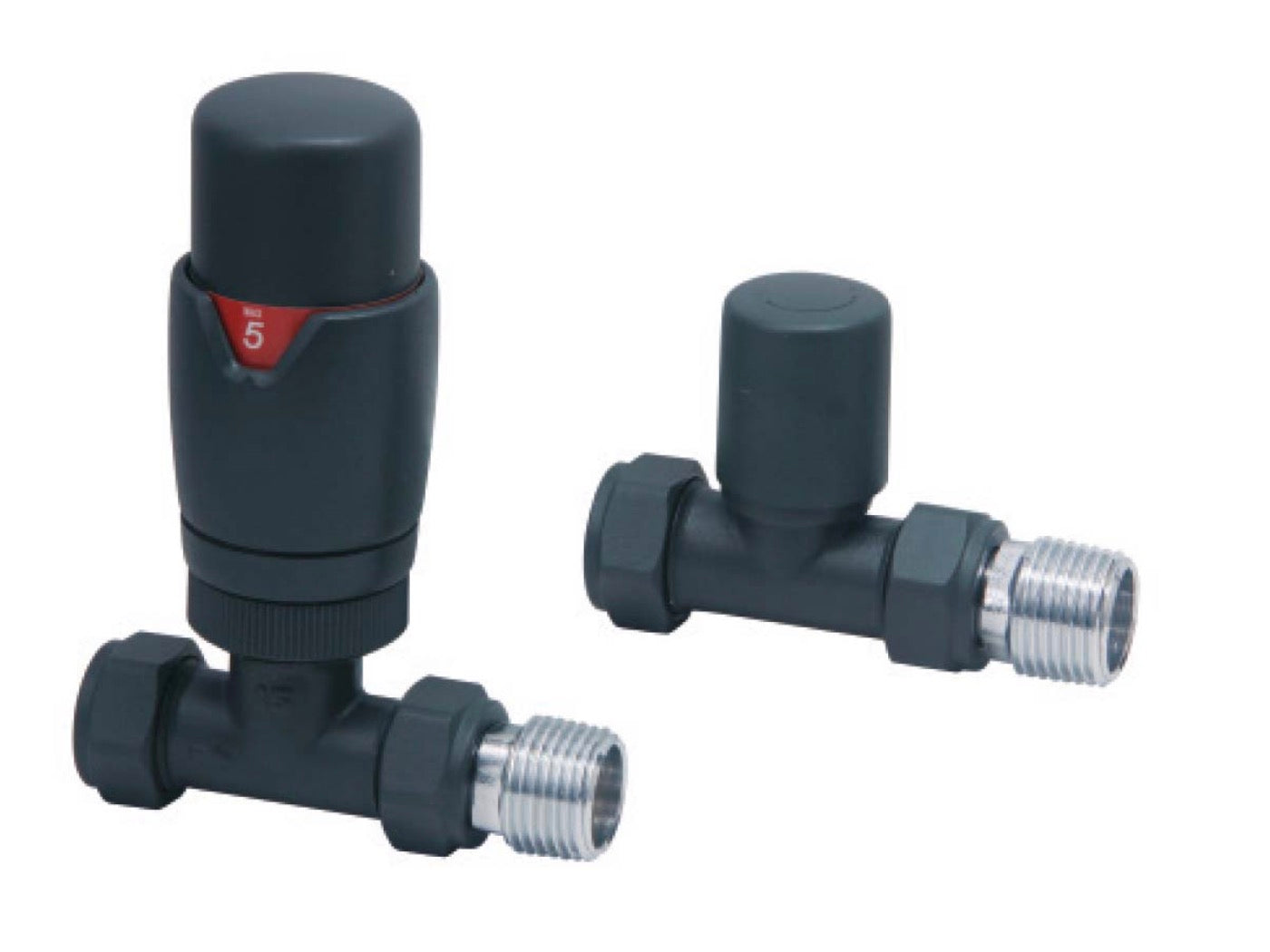 Radiator Valves - Designer Straight Valves (Pair)