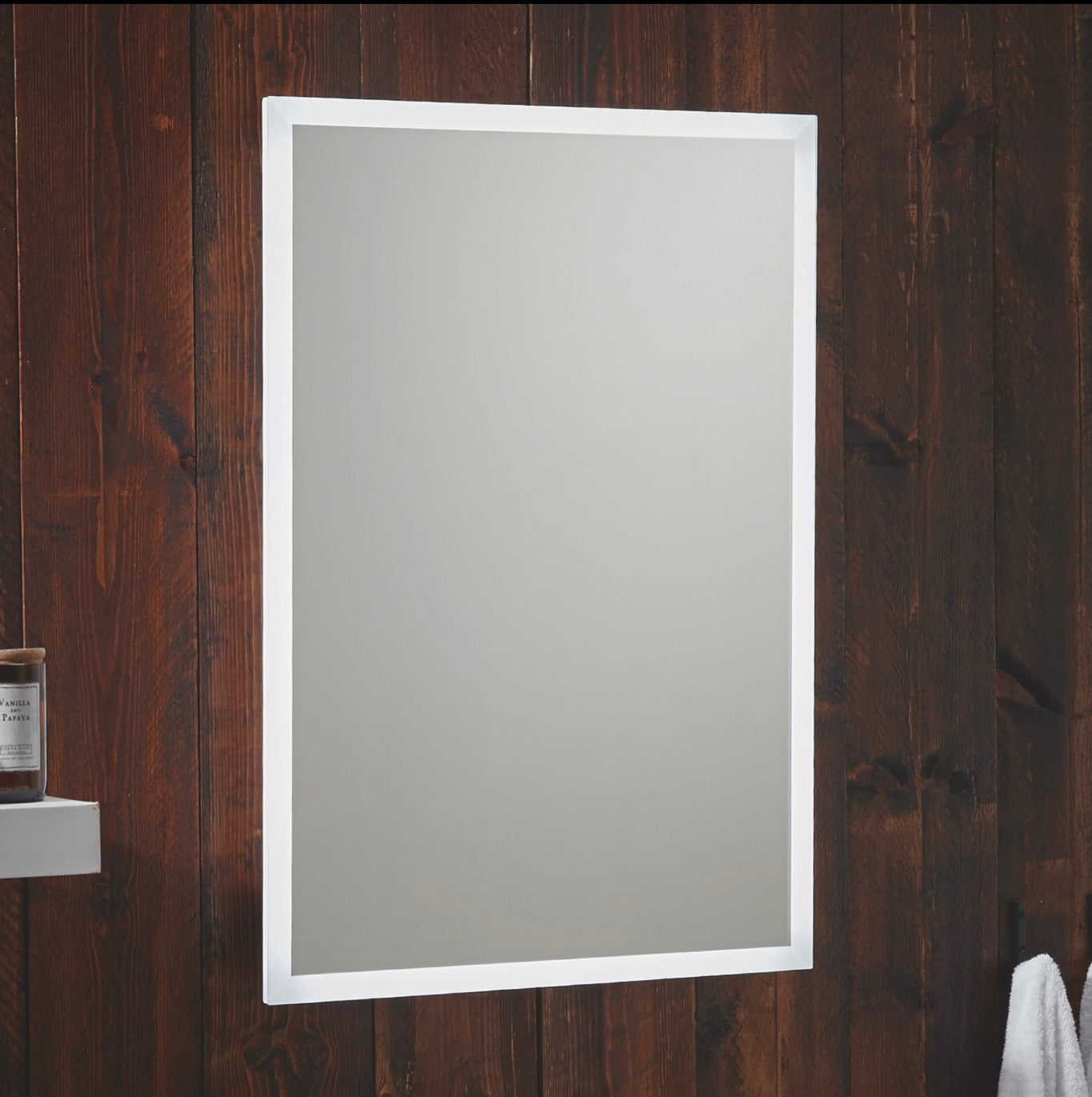 Mirrors - Mosca LED Mirror with Demister Pad and Shaver Socket and Bluetooth 500x700mm