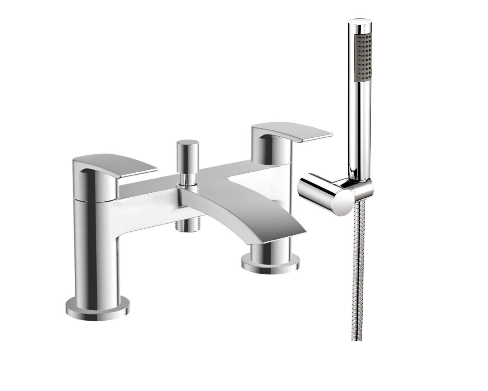 Belini Taps - Bath Shower Mixer with shower kit and wall bracket