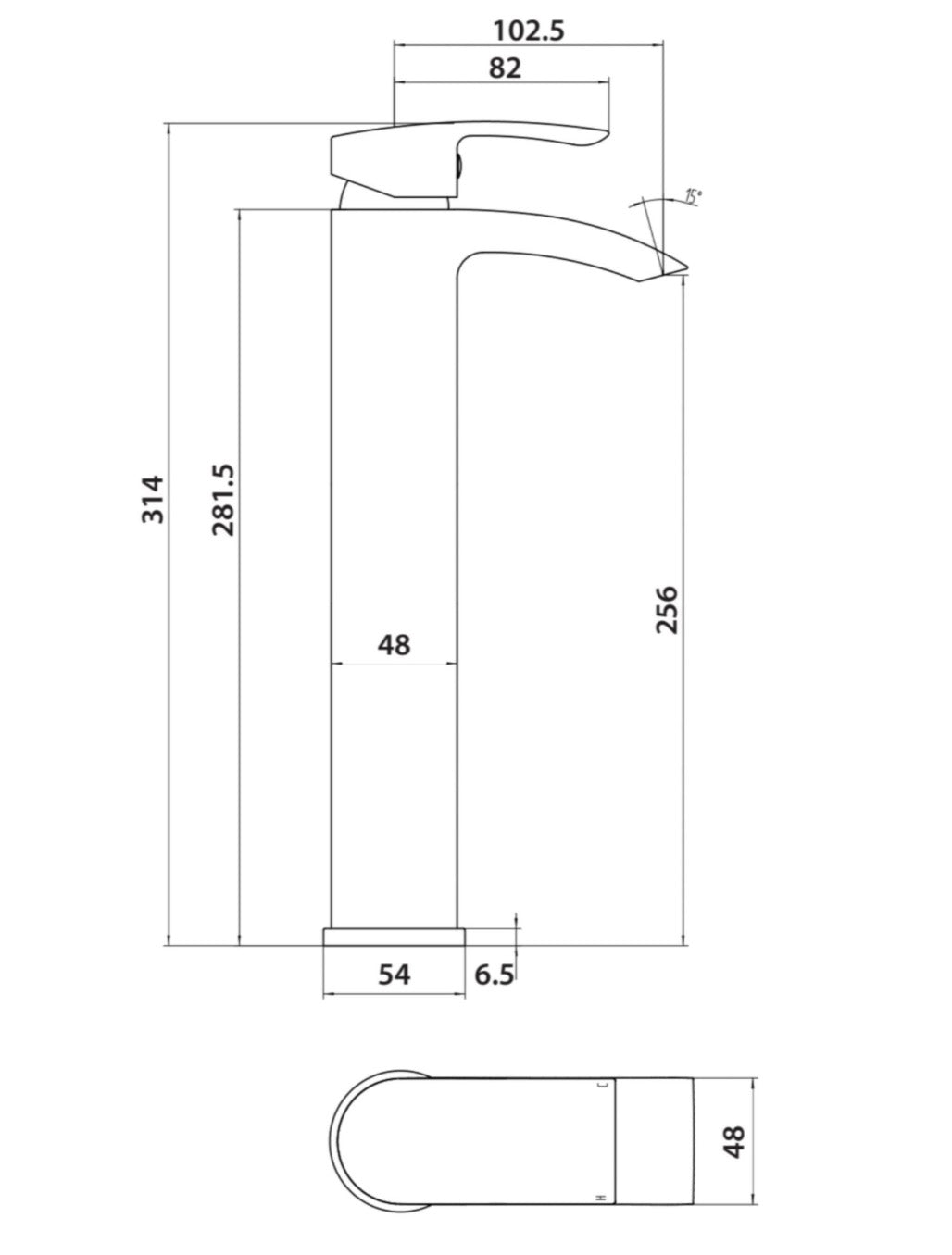 Belini Taps - Tall Basin Mixer