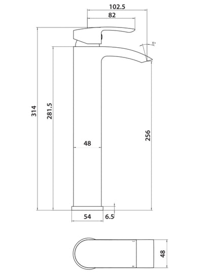 Belini Taps - Tall Basin Mixer