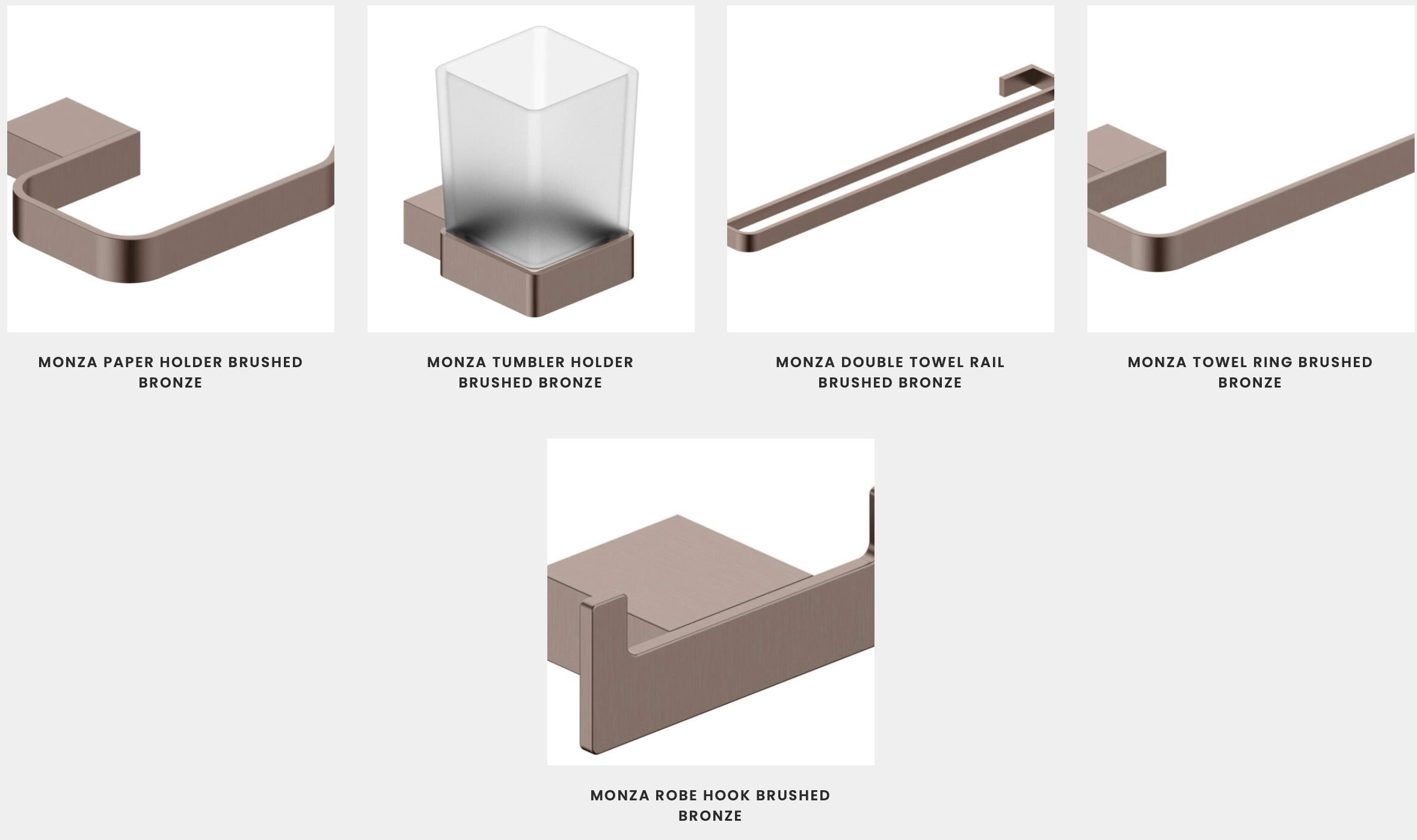 Bathroom Accessories - Monza Range