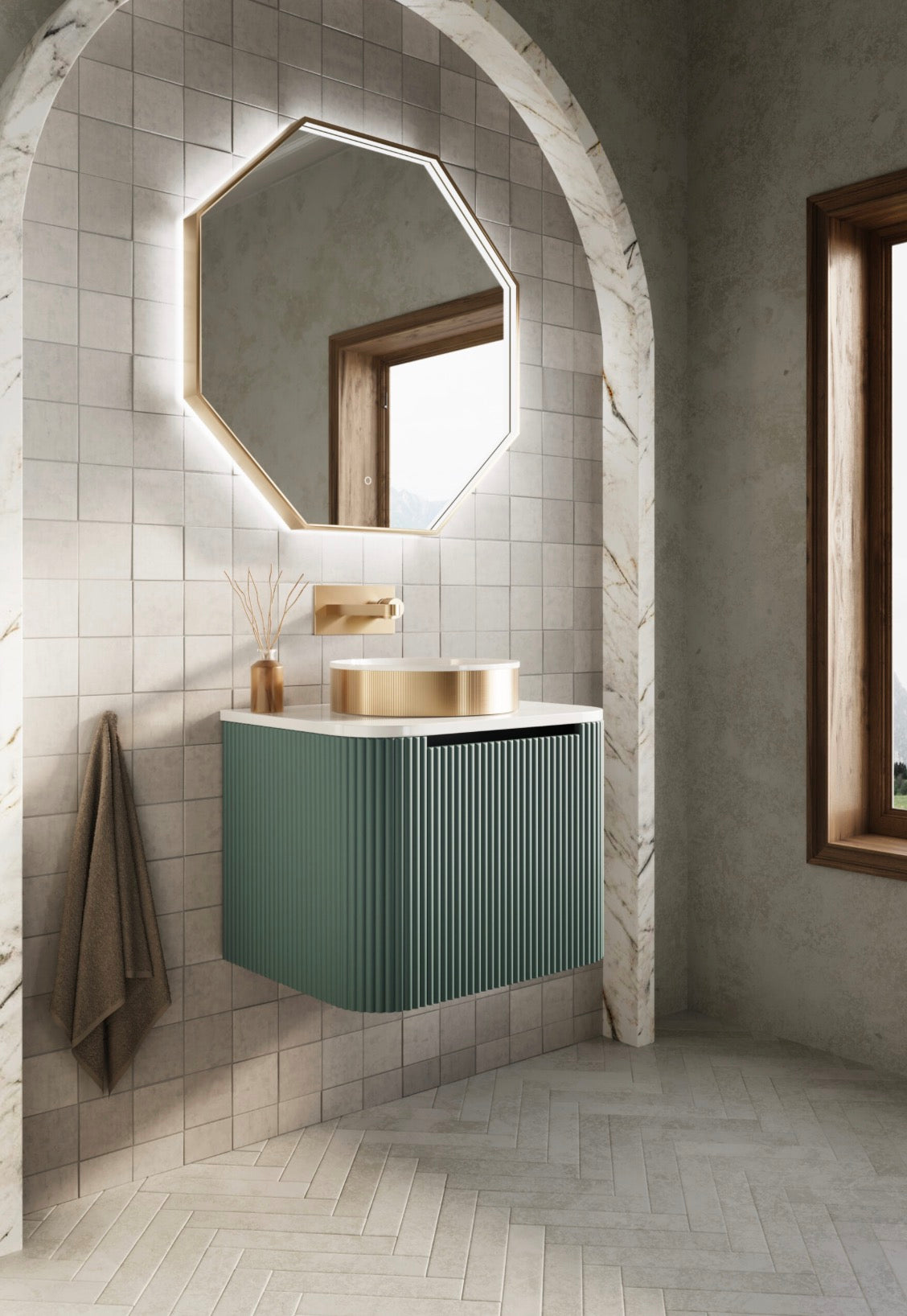 Linea Curve Furniture Range - 600 Countertop