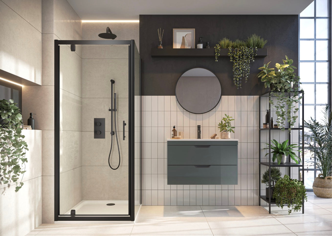 S6 Shower Enclosure - Pivot Door