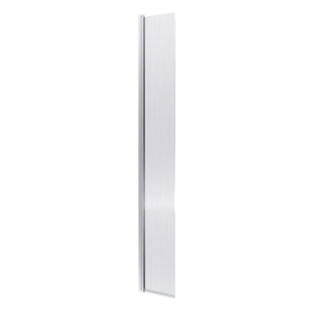 8mm Fluted Wetroom Screens - Chrome