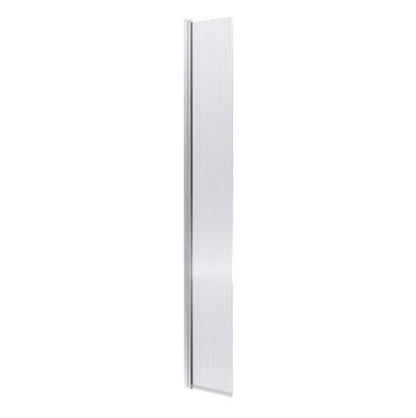 8mm Fluted Wetroom Screens - Chrome