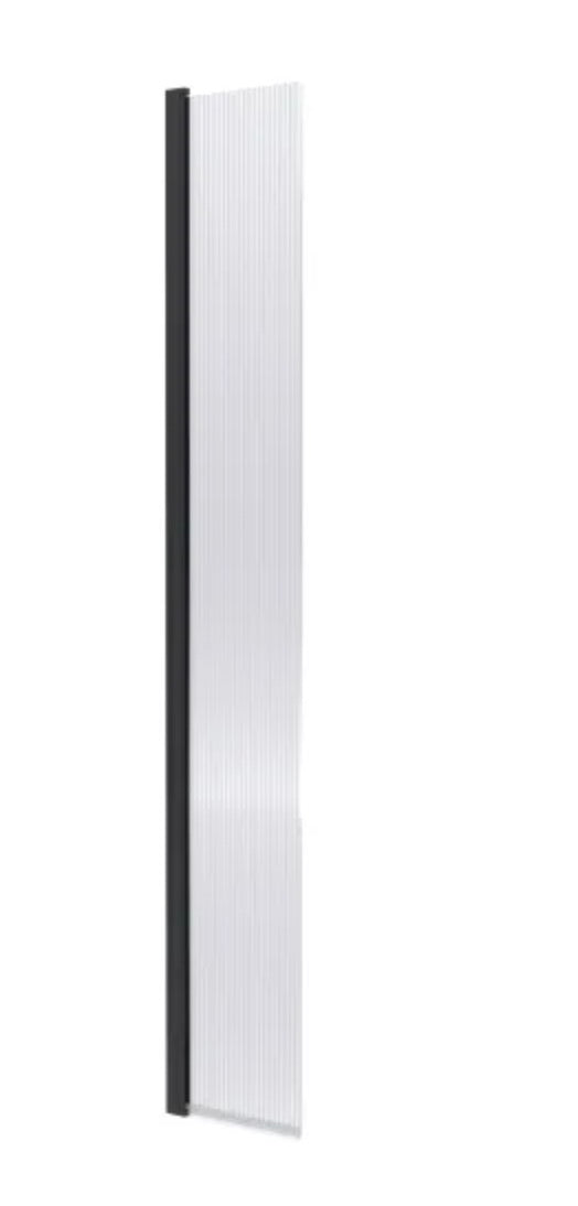 8mm Fluted Wetroom Screens - Black