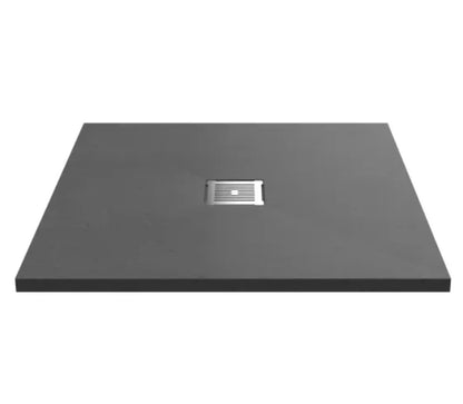 Square Slimline Shower Tray 800 x 800mm - Black