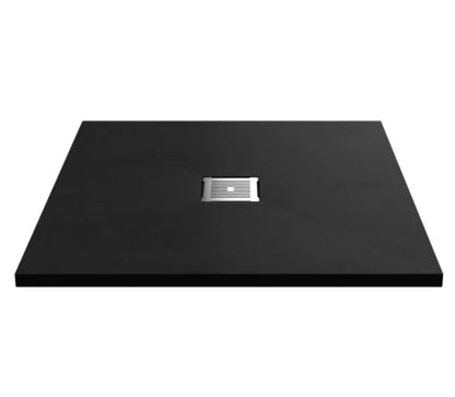 Square Slimline Shower Tray 900 x 900mm - Black