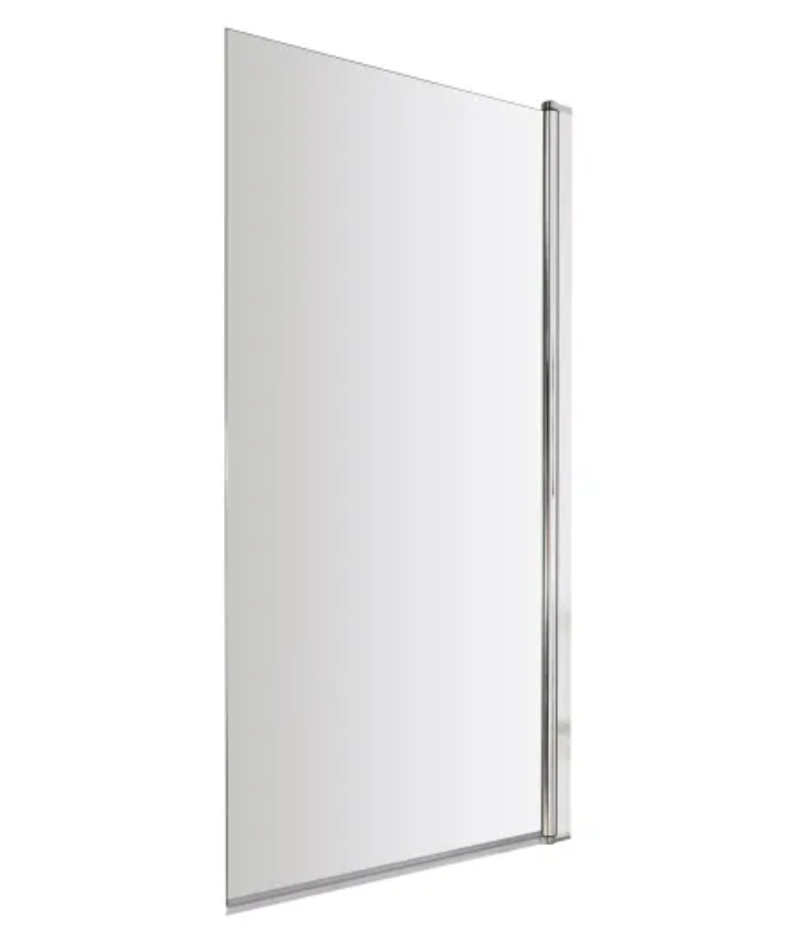 Chrome 6mm Bath Screens - Square Hinged Bath Screen