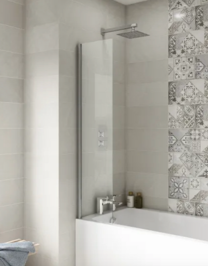 Chrome 6mm Bath Screens - 350mm Fixed Bath Screen