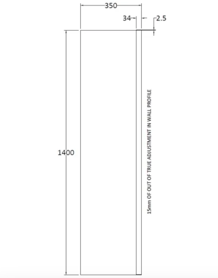 Chrome 6mm Bath Screens - 350mm Fixed Bath Screen