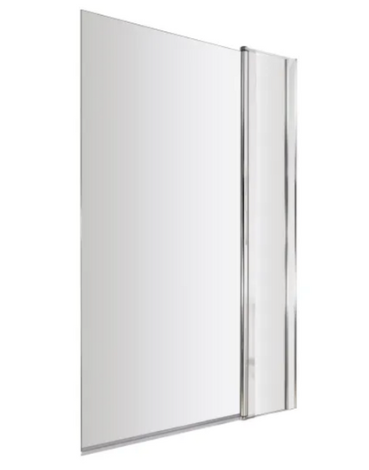 Chrome 6mm Bath Screens - Square Bath Screen With Fixed Panel