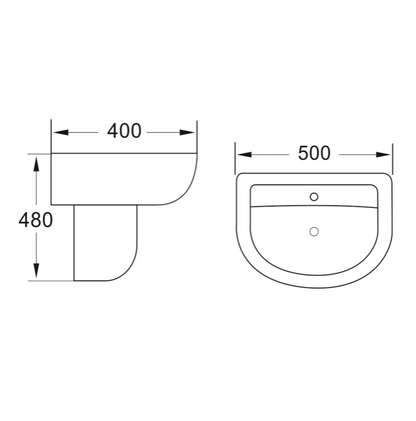 Belini Basins - Deia / Belini Semi Pedestal
