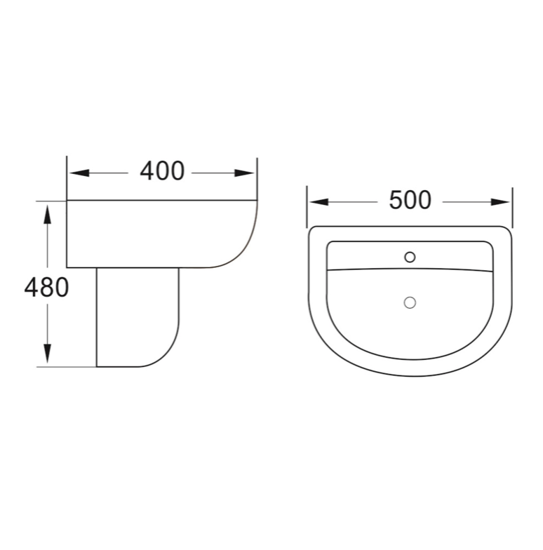 Belini Basins - Deia / Belini Semi Pedestal