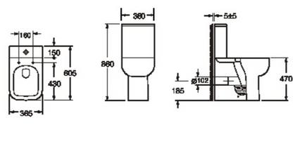 Choices Comfort Pan & Cistern Set