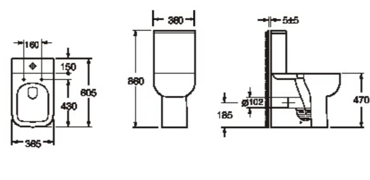 Choices Comfort Pan & Cistern Set