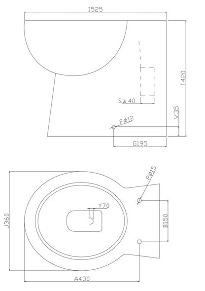 Pronto Back to Wall Pan & Seat