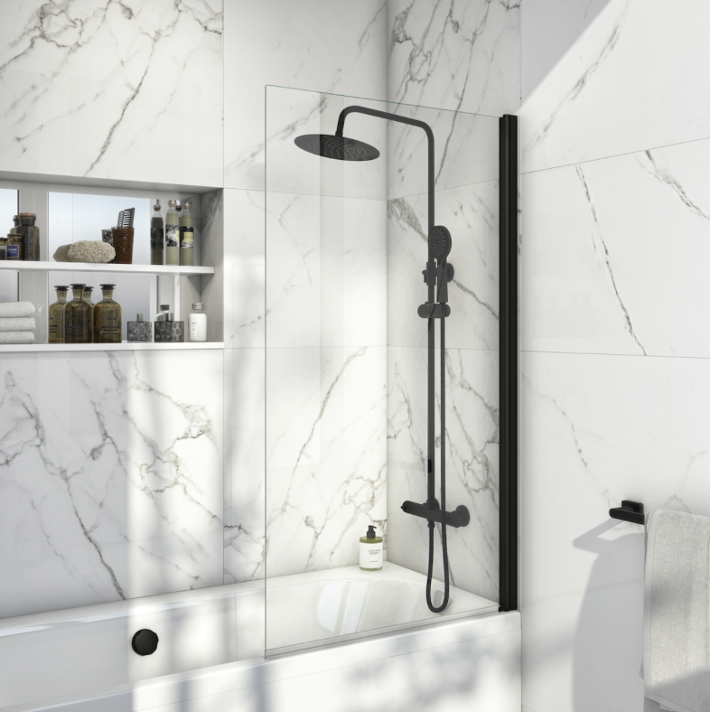 S6 Bath Screens - Black Square Screen