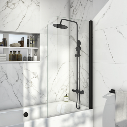 S6 Bath Screens - Black Radius Bath Screen