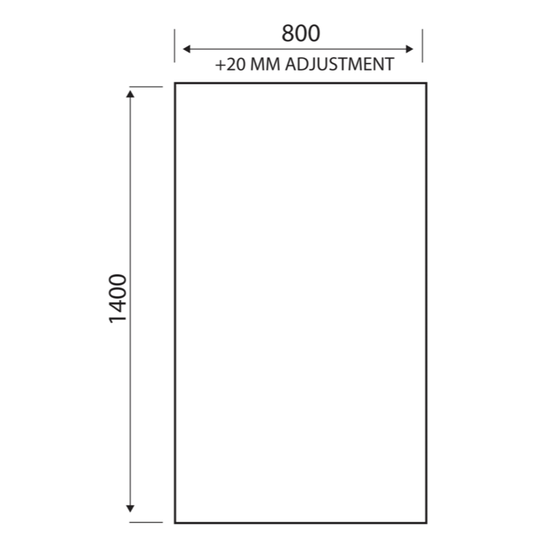 S6 Bath Screens - Mono Square Edge Bath Screen