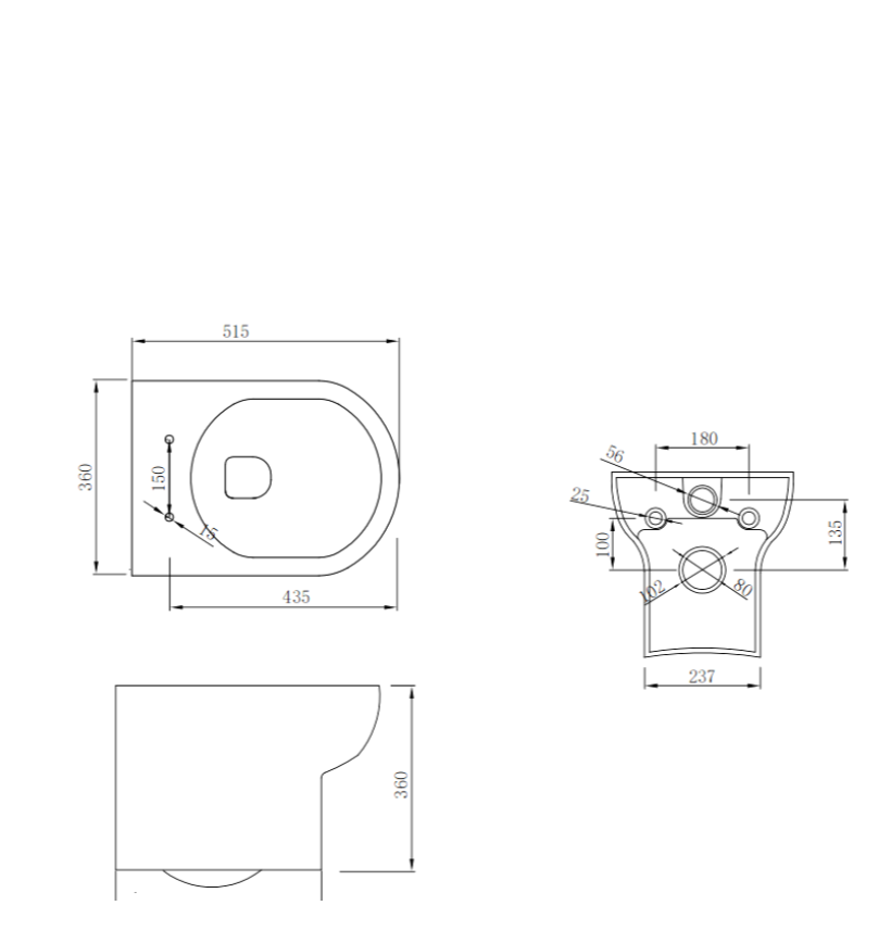 Spa Wall Hung Pan & Seat Set