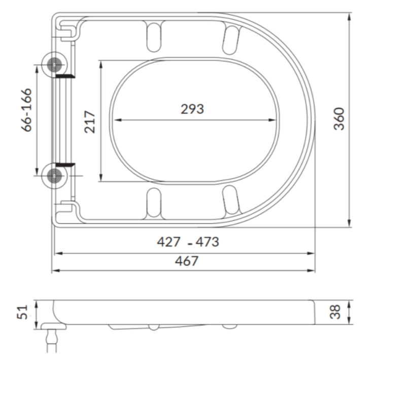 Spa D Shape BTW Seat
