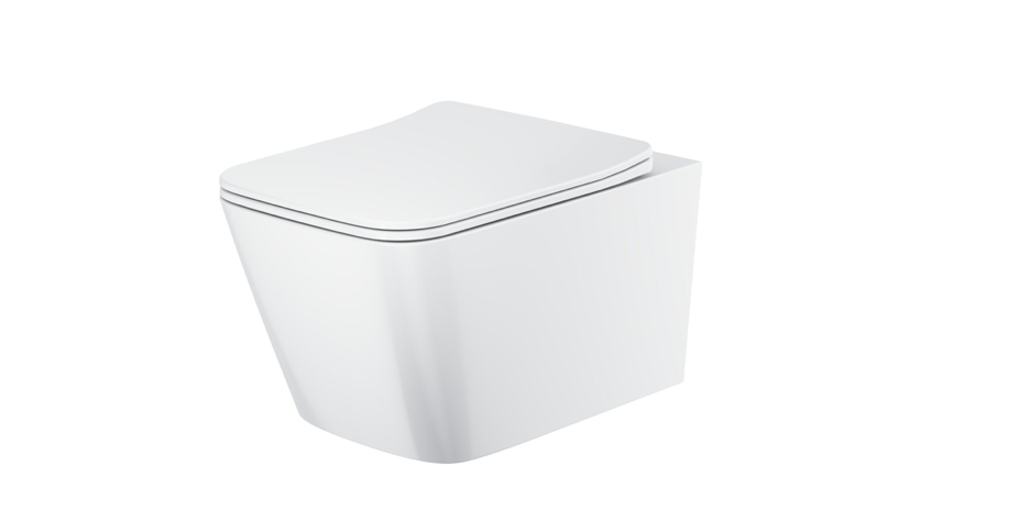 Riviera Square Wall Hung WC & Seat Set