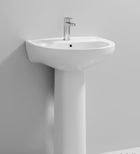 Lawton Ceramic  - 550mm Basin & Pedestal