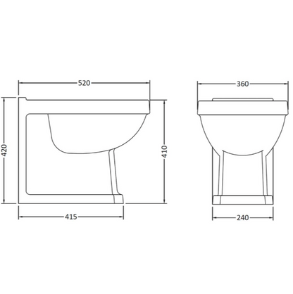 Traditional Back to Wall Pan