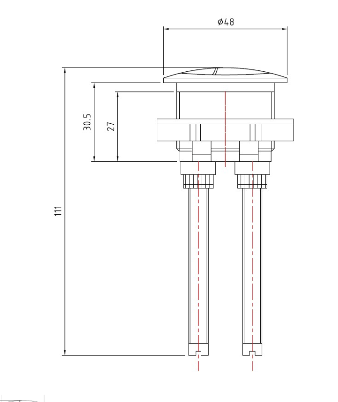 Project Round 600 Cistern Push Button