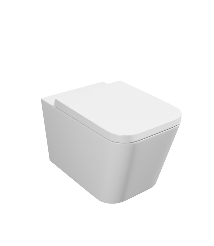 Genoa Square Wall Hung WC Pan & Seat