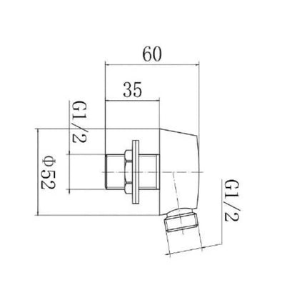 Niagara Round Shower Outlet - Brushed Brass