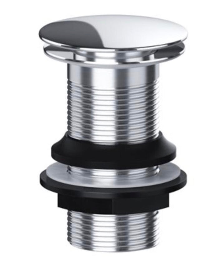 Chrome Click Round Basin waste (With overflow)