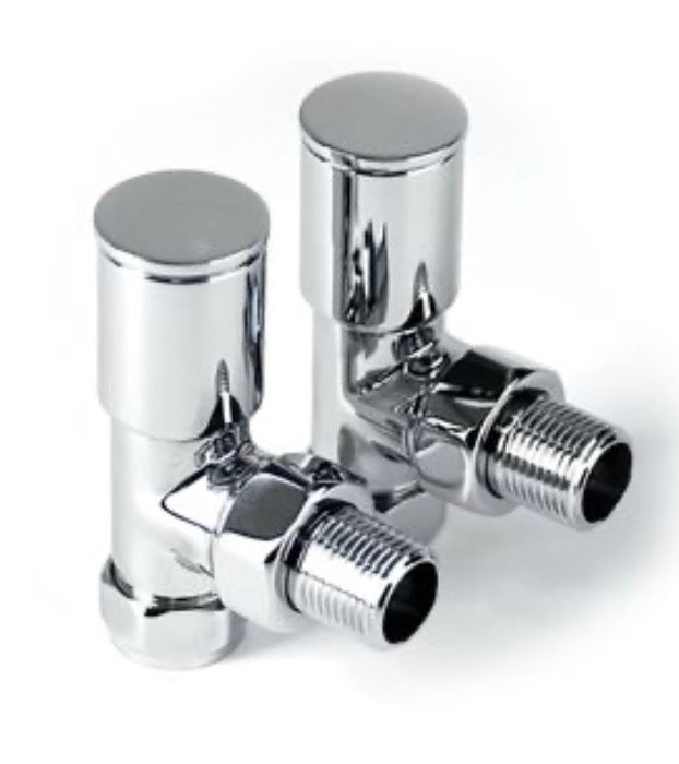 Pair Of Angled Decorative Radiator Valves 15mm